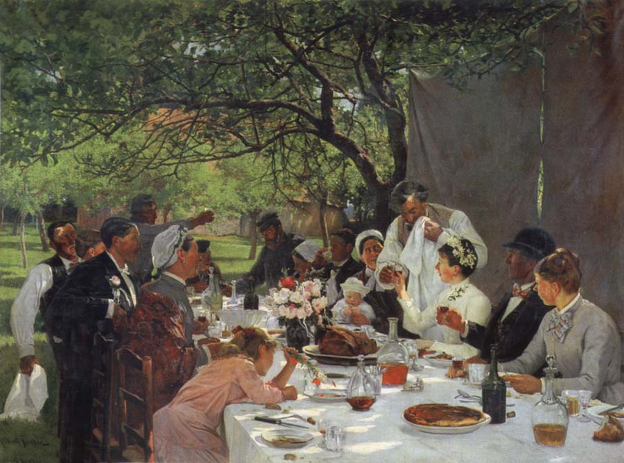 Albert Auguste Fourie The wedding meal in Yport